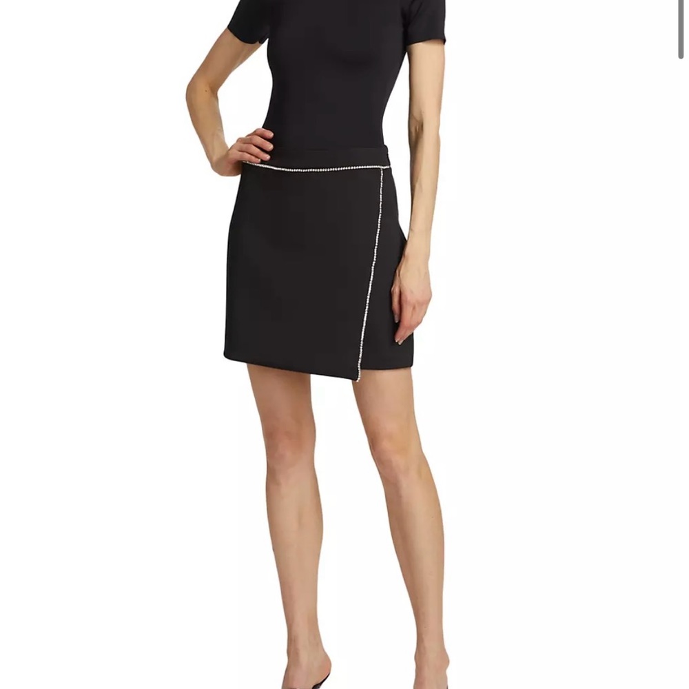 Good American embellished scuba miniskirt
